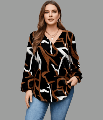 Heavenly Attire Women's Cotton Regular Top ( Brown )