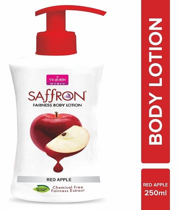 VI-JOHN Saffron Fairness Red Apple Body Lotion for Men & Women 250ml -Pack of 1