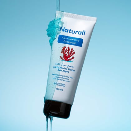Naturali Aqua Hydrating Face Wash With Earth Marine Water, Sea Algae & Shea Butter-100ml