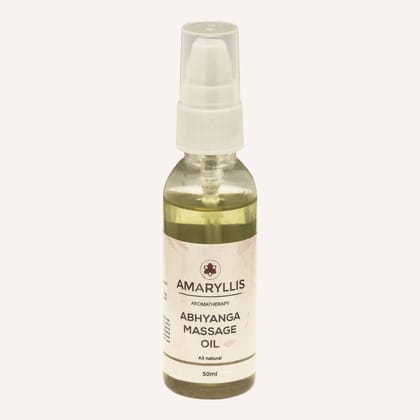 Amaryllis Abhyanga Therapeutic Massage Oil (50ml) | Moringa & Lavender Infusion | Stress Relief & Skin Rejuvenation