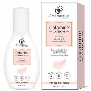 Greenblosum Calamine Lotion For Skin Itching With Aloevera  Zinc Oxide 100ml  For Skin Soothing and Rashes Pack of 1