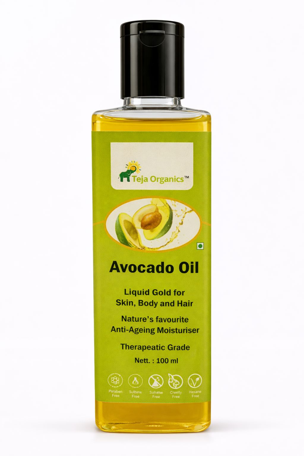 Avocado Oil | Cold-pressed Unrefined | Liquid Gold for Skin, Body and Hair Nature's favourite Anti-Ageing Moisturiser Therapeutic Grade