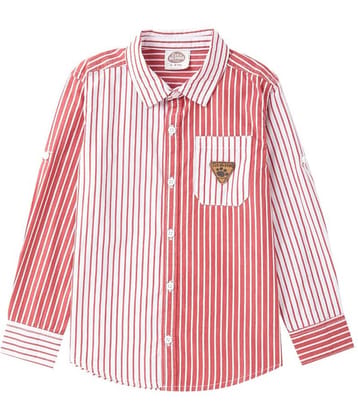 Cub Mcpaws Pack of 1 Boys 100% Cotton Full Sleeves Shirt ( Red )