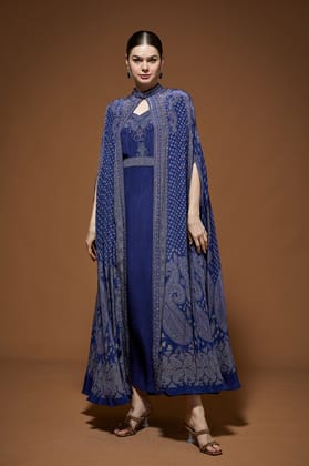 Navy Blue Kaftan-XS