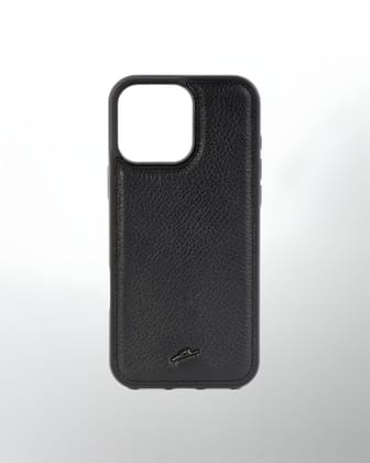 iPhone 16 Series Leather Case with MagSafe (Plain Black)-iPhone 16 Pro Max