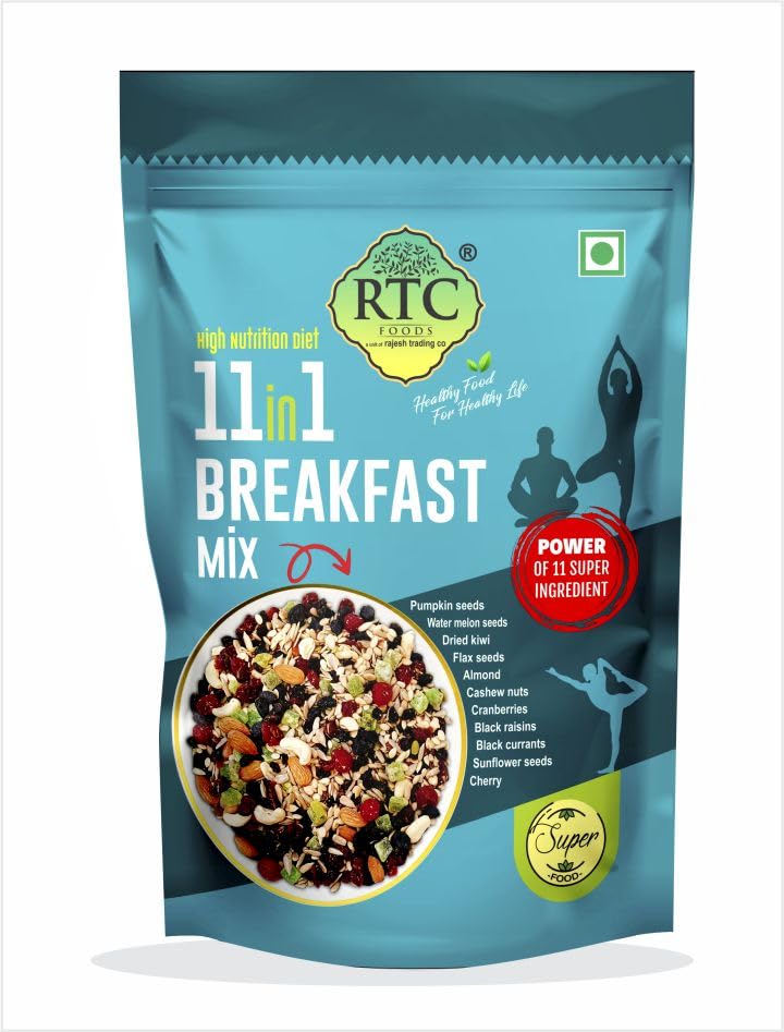 RTC Breakfast Dryfruit Mix 11-in1 I Healthy Nuts and Seeds I Berries I Dehydrated Fruits I Healthy Snacking I Daily Nutrition I Superfood I Breakfast Mix