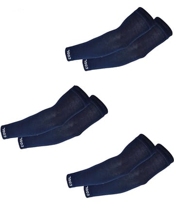 Benicia Blue Solid Riding Sleeves ( Set of 3 )
