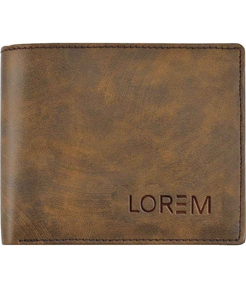 Lorem - Brown Faux Leather Men's Two Fold Wallet ( Pack of 1 )