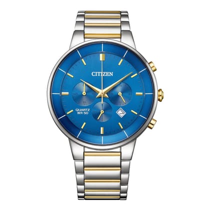 CITIZEN Men 42 mm Size Blue Dial Chronograph Watch- AN8224-51L-Blue