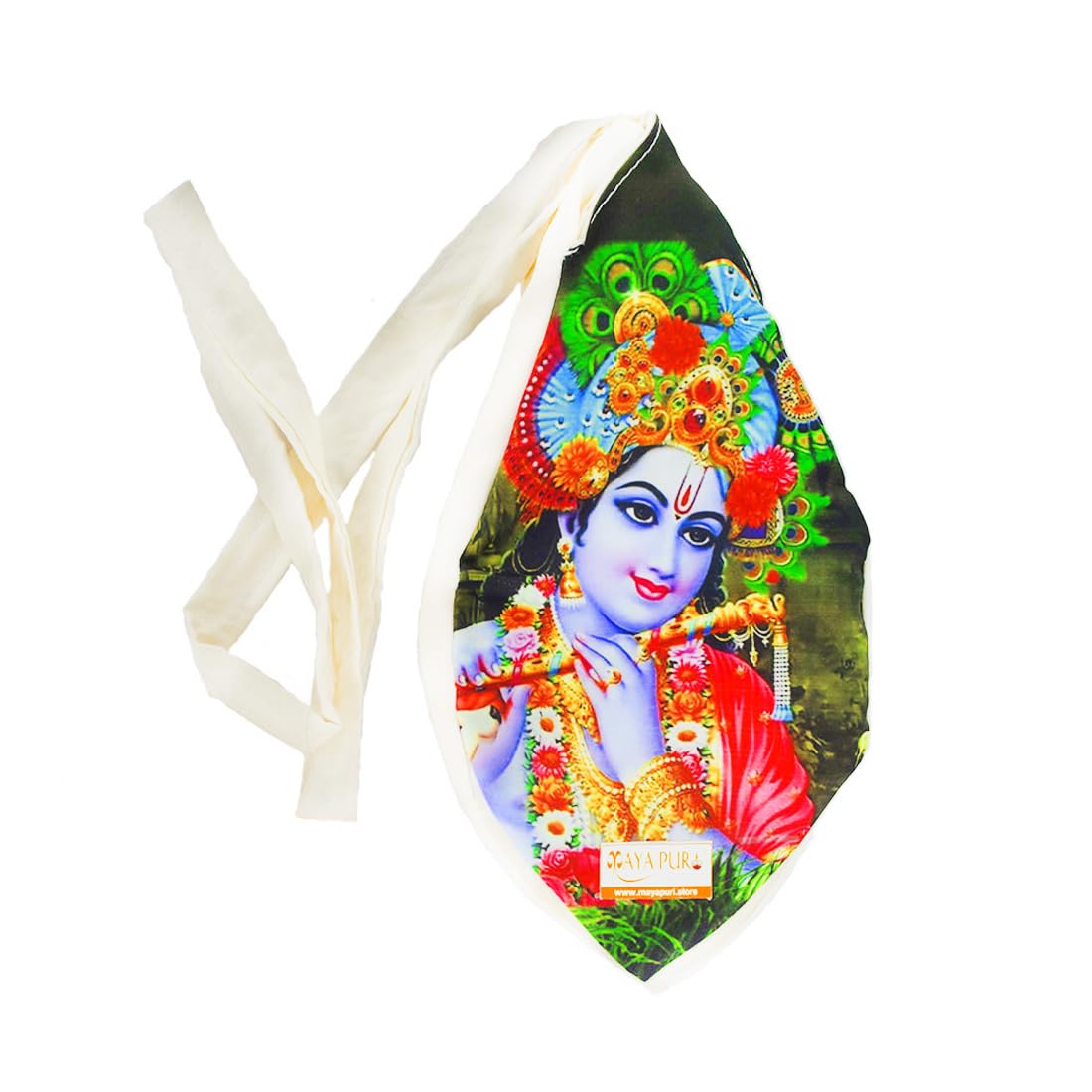 MAYAPURI Lord Krishna Printed Chanting Bag/Japa Mala Bag with Sakshi Mala Counter