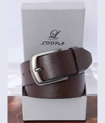Loopa - Brown 100% Leather Men's Formal Belt ( Pack of 1 )