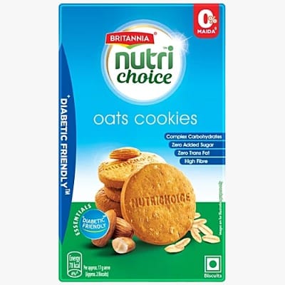Britannia NutriChoice Oats Cookies, 150 g (6 N x 25 g)