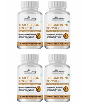 Herbs Testosterone Supplement Improve Overall Health, 60 Capsules each (Pack of 4)
