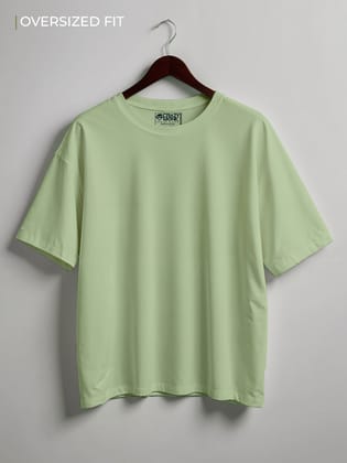 Plain Oversized T-Shirt-Sap Green / S