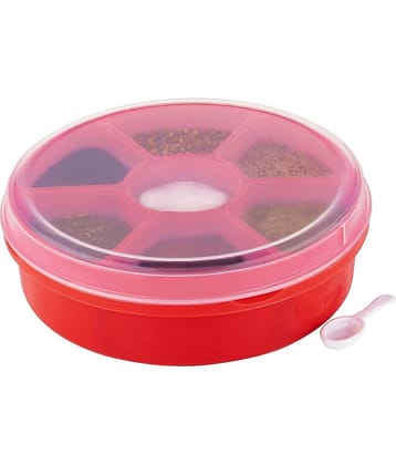 FIT4CHEF Spice Box Polyproplene Red Spice Container ( Set of 1 )