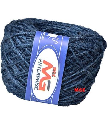 M.G ENTERPRISE Peacock Blue Jute Twine Ball Colour Exclusive Twine Ball Threads String Rope 3 Ply 50 m for Creative Decoration