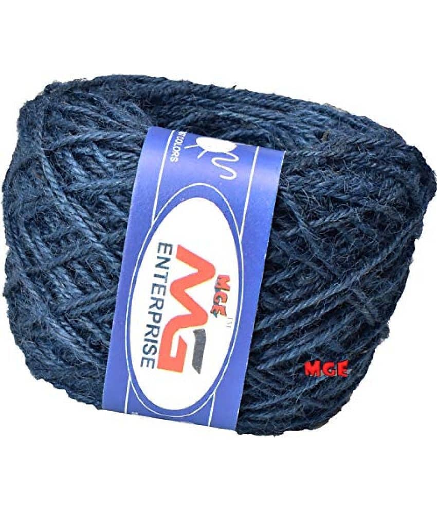 M.G ENTERPRISE Peacock Blue Jute Twine Ball Colour Exclusive Twine Ball Threads String Rope 3 Ply 50 m for Creative Decoration
