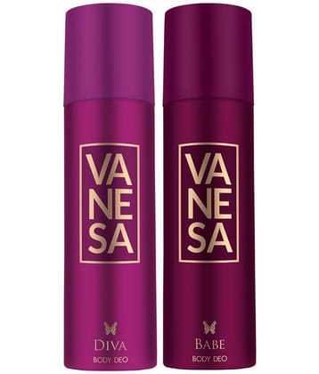Vanesa Diva & Babe (150 ml x 2) Deodorant Spray for Women 150 ml ( Pack of 1 )