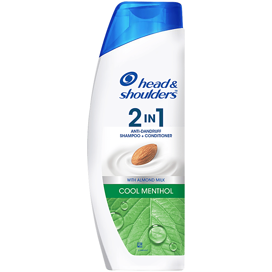 Head & Shoulders 2IN1 Anti-Dandruff Shampoo + Conditioner with Almond Milk, Cool Menthol