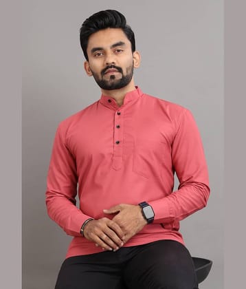 Nofilter Pink Cotton Blend Men's Regular Kurta ( Pack of 1 )