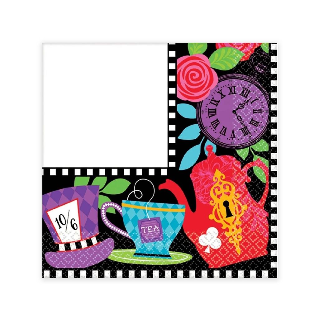 Wonderland Tea Party Napkins - 16PC - Party and Festive Needs | Buy online on ZillyBuy