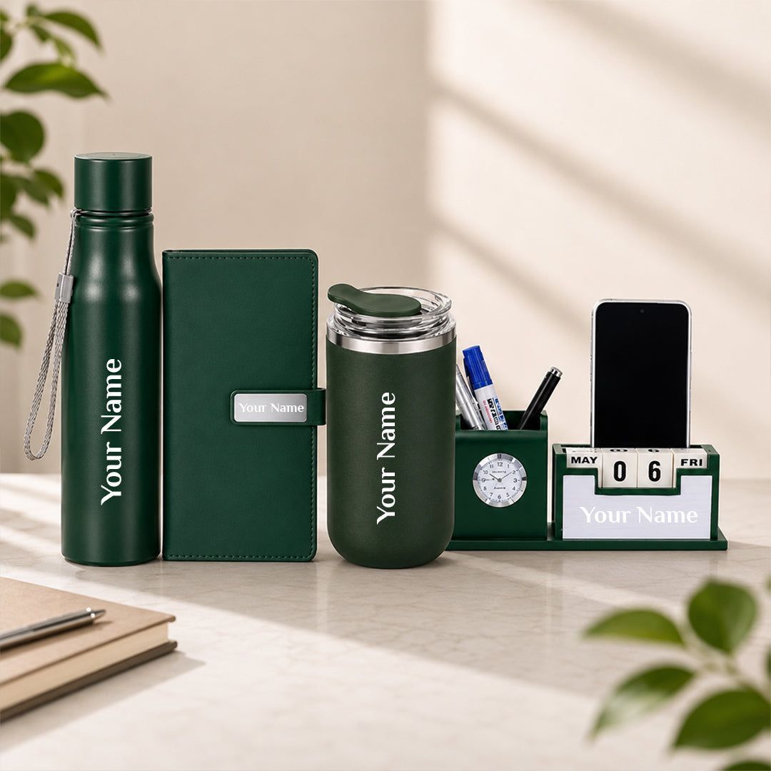 Personalised Gifts 4-in-1 Workspace & Hydration Gift Set