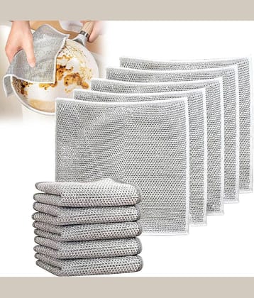 Bhavyta Wire Dishwashing Rags for Wet and Dry Dishwash Bar Non Scratch Scrubbing Pads pack of 5 20 g Pack of 5