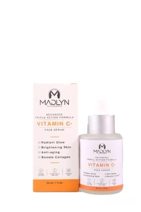 MADLYN BEAUTY REDEFINED Vitamin C Face Serum for Advanced Brightness | Reduces Hyperpigmentation & Dark Spots | Skin Radiance Booster | 30ml