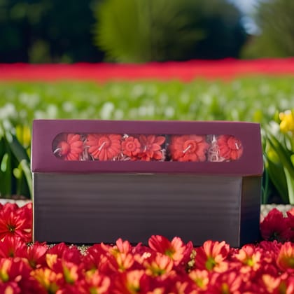 Floating Candle Set of 6 Candle | Diwali Candle SOYA Wax Candle | Organic Candle | (red)