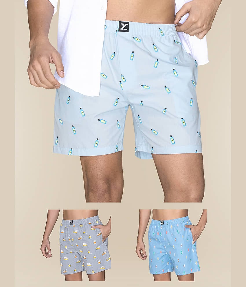 XYXX Pack of 3 Cotton Men's Boxer- ( Multi )