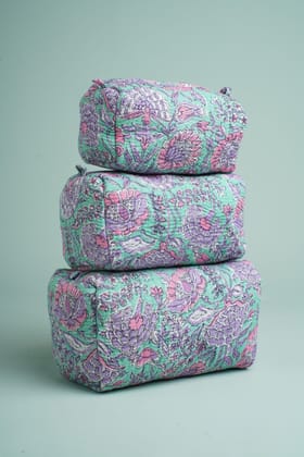 Gypsy Greens Quilted Pouches (Set of 3)