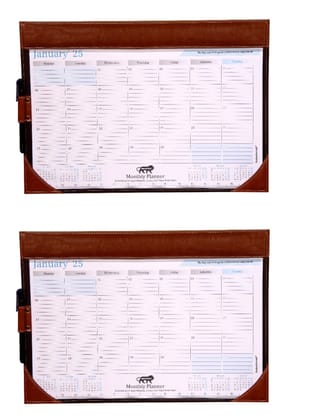 Sukeshcraft Table Planner Calendar January 2025 to December 2025 (18.5"x13"Inch.Combo)