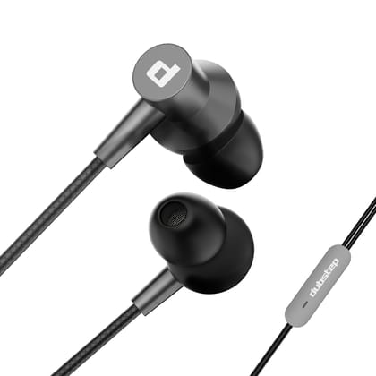 Dubstep Squad M7 with X-Bass Technology, 10mm Dynamic Drivers, Mobile/Laptop Compatible, 3.5 mm Audio Jack, in-Ear Wired Headphones with Mic - Grey Black And Grey