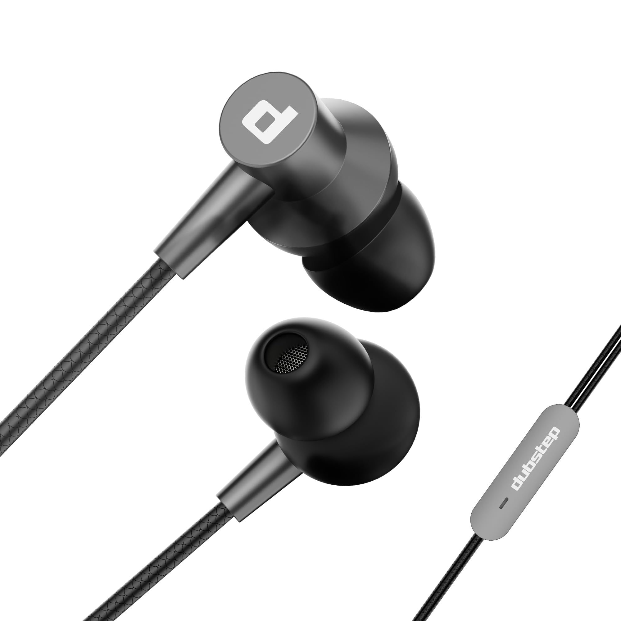 Dubstep Squad M7 with X-Bass Technology, 10mm Dynamic Drivers, Mobile/Laptop Compatible, 3.5 mm Audio Jack, in-Ear Wired Headphones with Mic - Grey Dubstep Squad M7 with X-Bass Technology, 10mm Dynamic Drivers, Mobile/Laptop Compatible, 3.5 mm Audio Jack