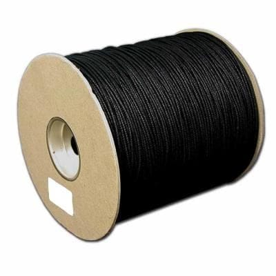 10 Pcs, 1mm Cotton Cord Black-Black / Cotton / 1mm