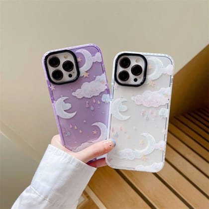 White Purple Cloud Impact iPhone Case-iPhone 13 Pro Max / Purple