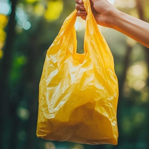 Enviclean Environmentally Friendly Bio-Plastic Bag (100kg) | Yellow 1-5kg Capacity | Versatile Packing Bag