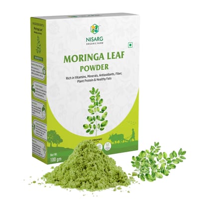 Nisarg Moringa Leaf Powder 100g Natural Moringa Powder for Wellness and Nutrition