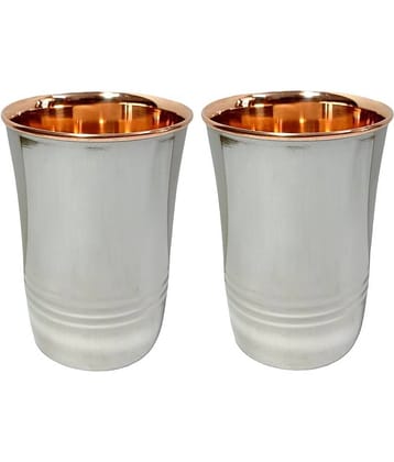 A & H ENTERPRISES - Copper Glasses Set 250 ml ( Pack of 2 )