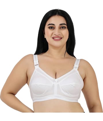 Ladyland Pack of 1 Cotton Non Padded Everyday Bra For Women ( White )