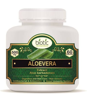 Biotic Aloevera Capsules (Aloe barbadensis) Extract 500mg Capsule 60 no.s