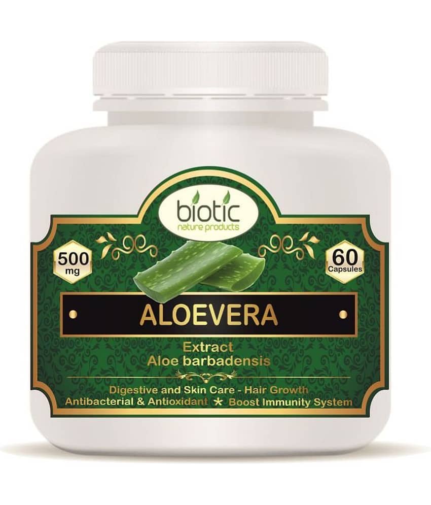 Biotic Aloevera Capsules (Aloe barbadensis) Extract 500mg Capsule 60 no.s