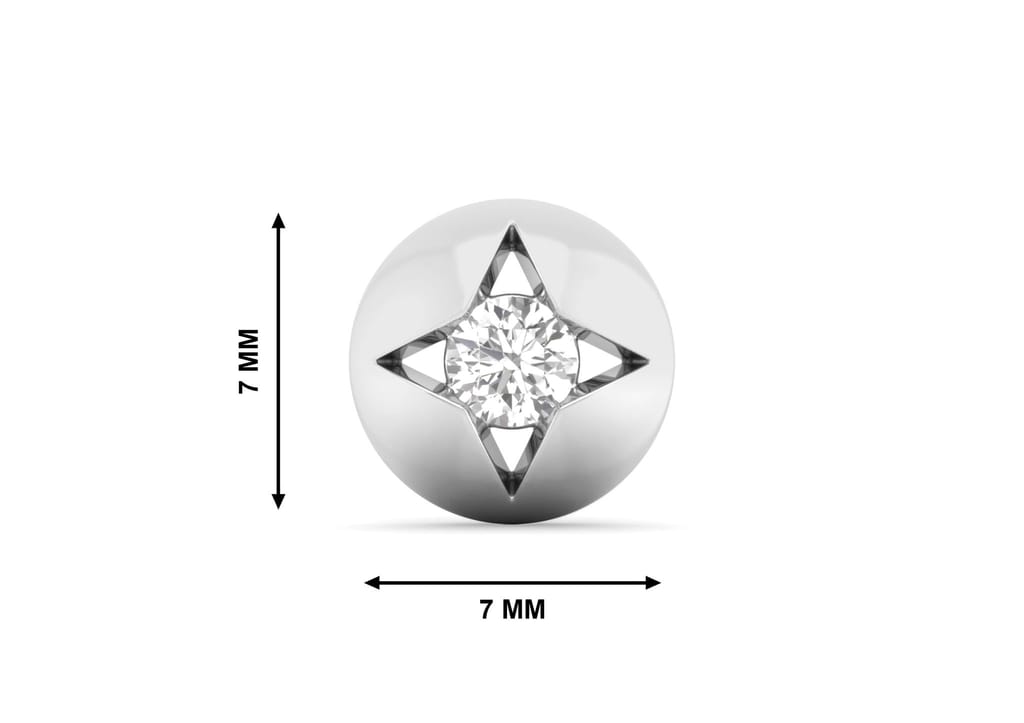 Radiant Starburst Ear Stud For Him (1 Pc Only)