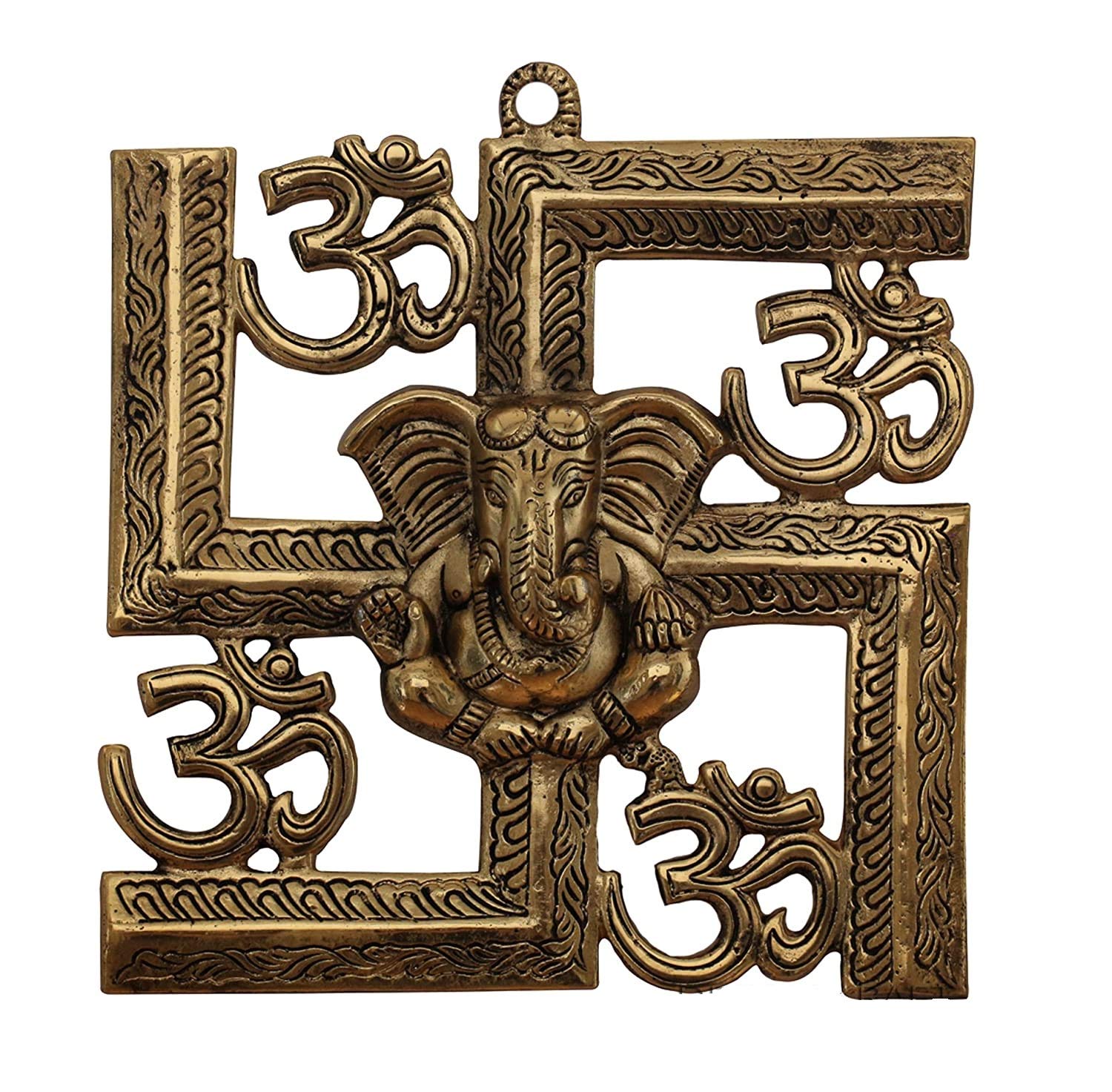 DreamKraft Metal Decorative Wall Hanging (22.86 x 1.27 x 22.86 cm, Gold)