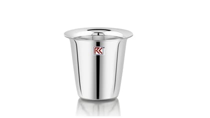 RK 18Guage Rampatra 5 Stainless Steel Glass Set of 6-110Ml Each | Mirror Polish, Food Grade | Scratch Resistant, Serving Glass | for Water Juice (Silver)