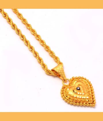 Jewar Mandi New Design Gold Plated Locket/Pendant with Rope/Rassi Chain Daily use for Men, Women & Girls, Boys