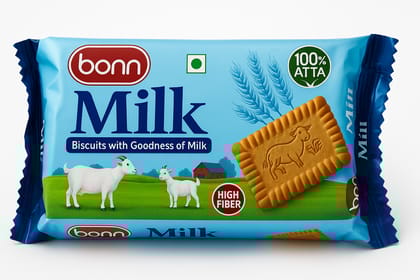 Bonn Milk Biscuits  70g (High Fiber, 100% Atta)