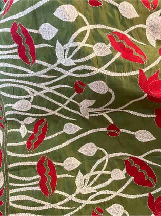 Kantha Stitch with Lotus Design