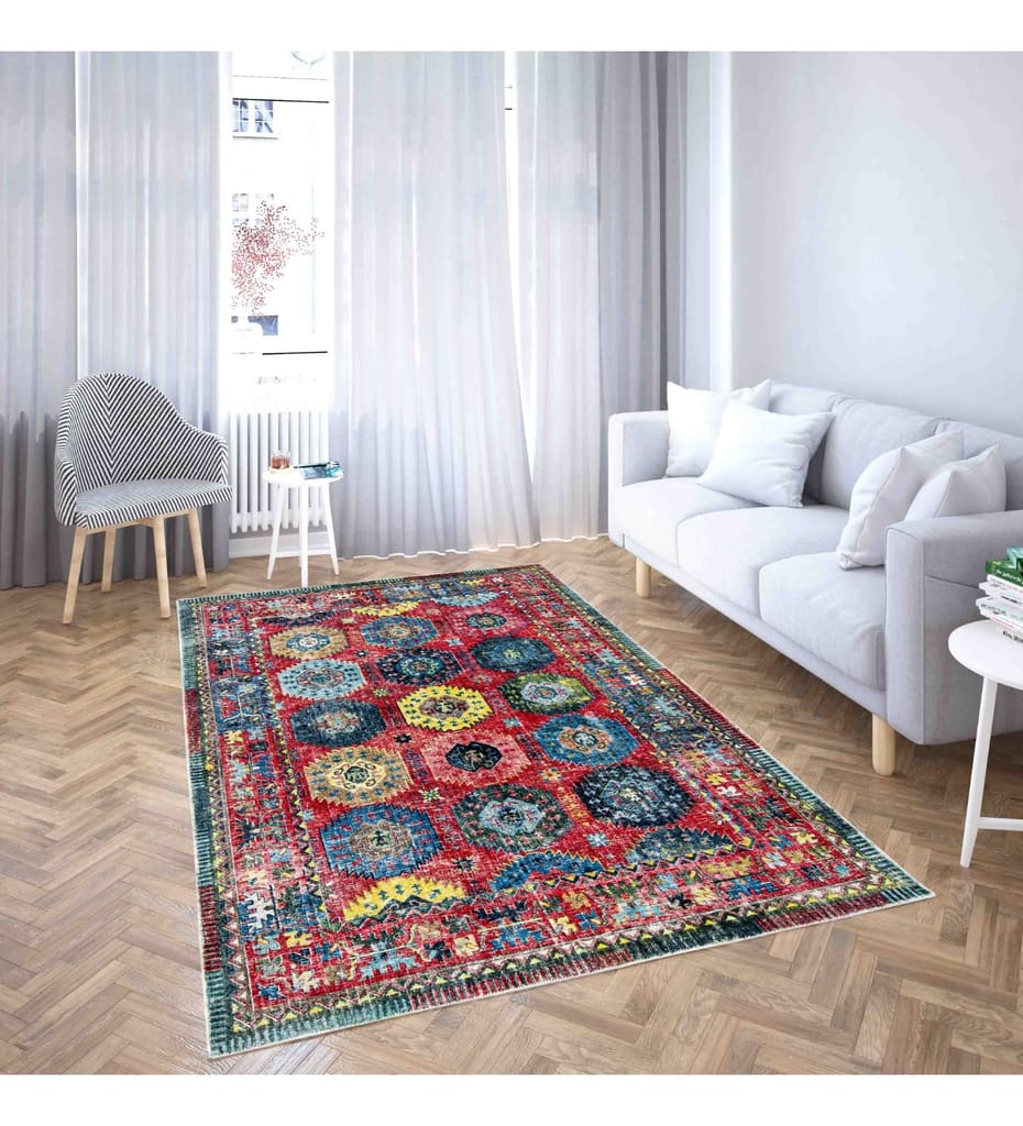 Neu Looms Handcrafted Viscose Wool Anti-Skid Rug  Elegant & Comfortable for Bedroom, Living Room, Nursery, Dorm & Playroom