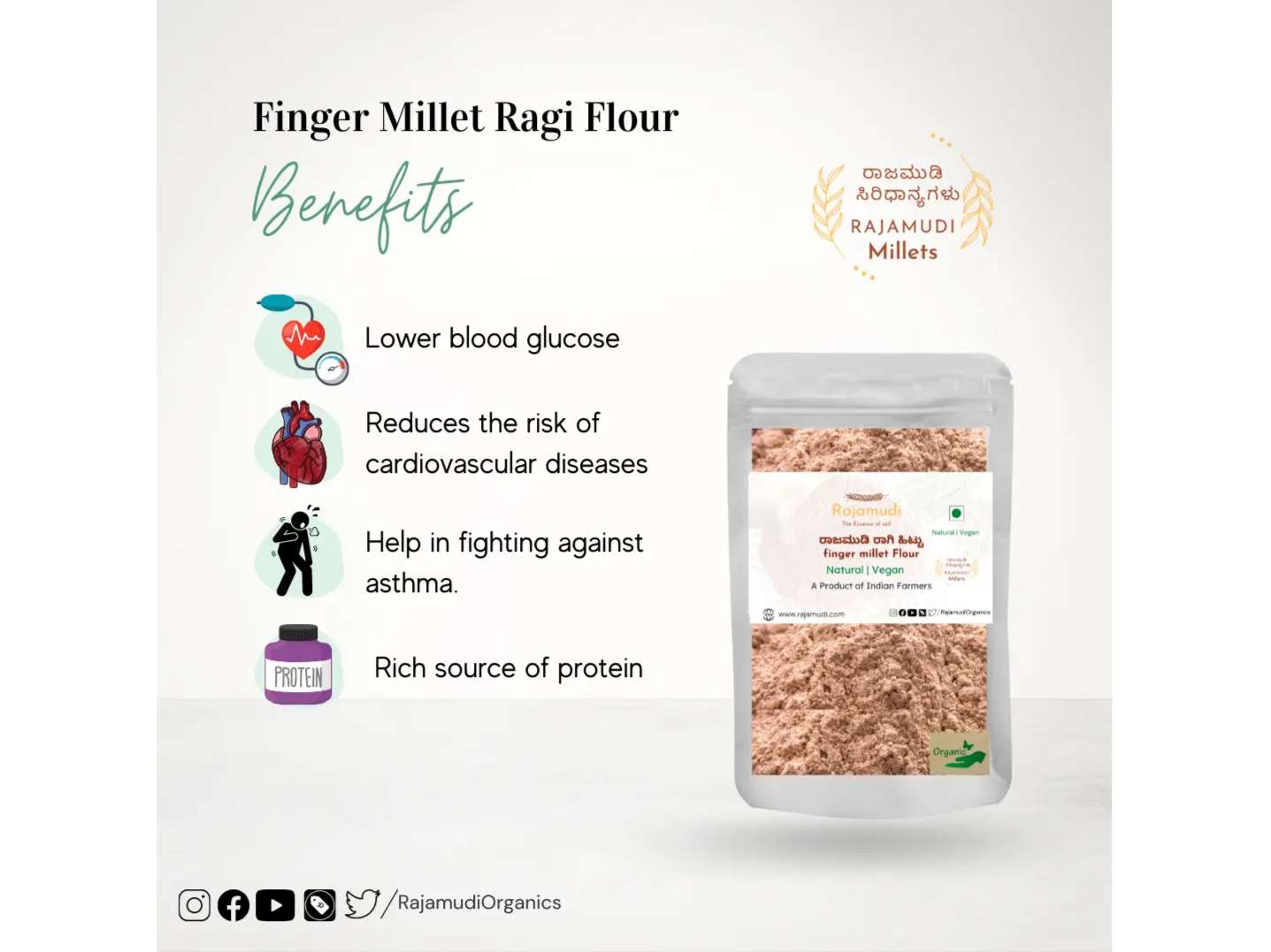 Finger Millet Flour - 500 Gram